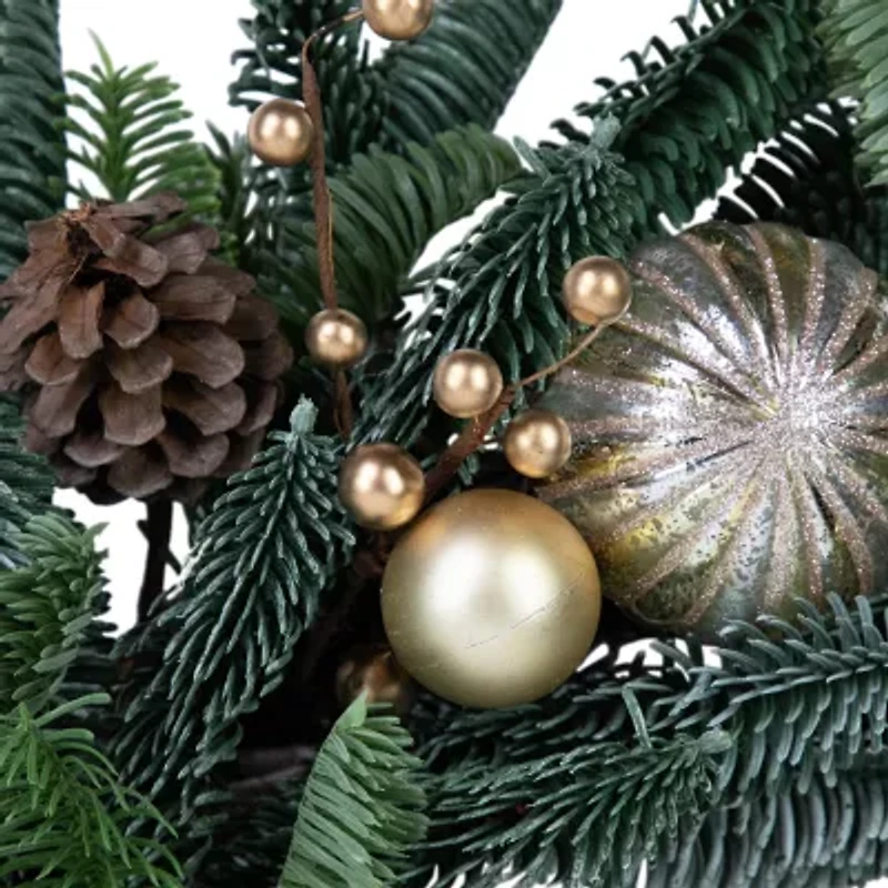 Northlight Real Touch™ Pre-Decorated Pine With Pine Cones - 22in - Unlit Wreath