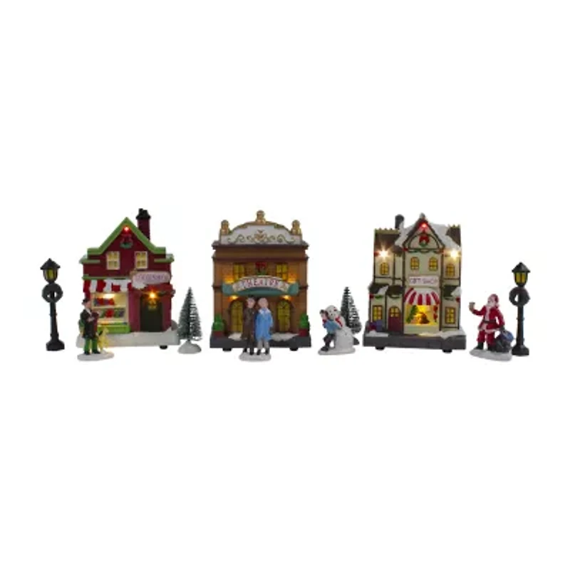 Northlight Led Lighted Theater And Shops Set - 11-Piece Lighted Christmas Village
