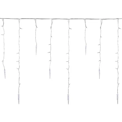 Northlight Led Ice Pillars Icicle Light Set - Pure White - 29ft Clear Wire - 360ct Indoor Icicle Lights