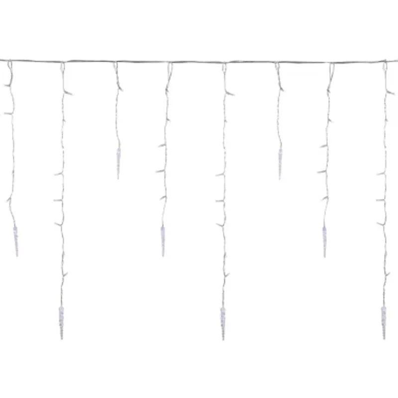 Northlight Led Ice Pillars Icicle Light Set - Pure White - 29ft Clear Wire - 360ct Indoor Icicle Lights