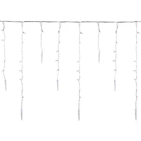 Northlight Led Ice Pillars Icicle Light Set - Pure White - 29ft Clear Wire - 360ct Indoor Icicle Lights