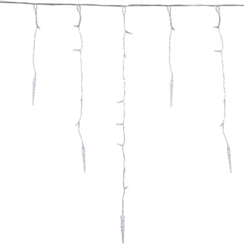 Northlight Led Ice Pillars Icicle Light Set - Pure White - 29ft Clear Wire - 360ct Indoor Icicle Lights
