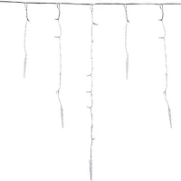 Northlight Led Ice Pillars Icicle Light Set - Pure White - 29ft Clear Wire - 360ct Indoor Icicle Lights