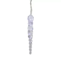 Northlight Led Ice Pillars Icicle Light Set - Pure White - 29ft Clear Wire - 360ct Indoor Icicle Lights