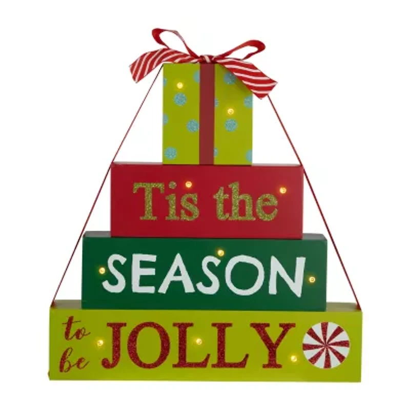 Northlight Lighted "Tis The Season To Be Jolly" - 11.75in Marquee Lights