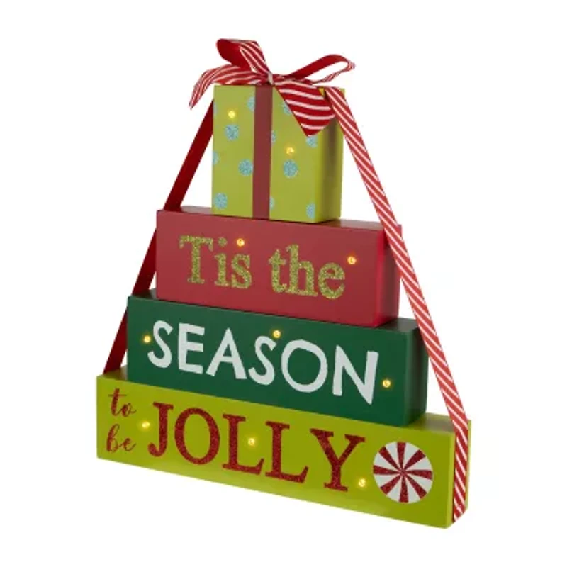 Northlight Lighted "Tis The Season To Be Jolly" - 11.75in Marquee Lights