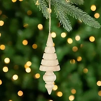 Northlight Set Of 3 Natural Trees Wooden 5.5in Christmas Ornament