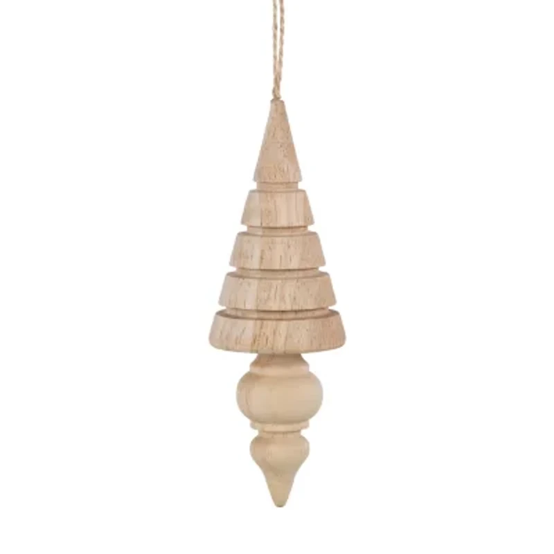 Northlight Set Of 3 Natural Trees Wooden 5.5in Christmas Ornament