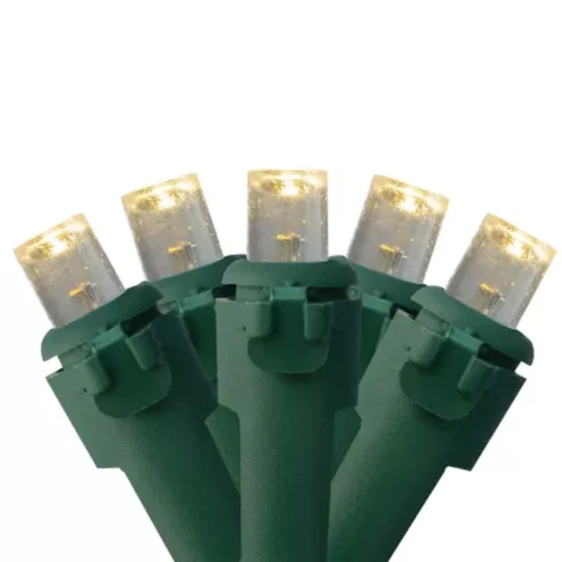 Northlight 300 Warm White Led - 74.75 Ft Green Wire String Lights