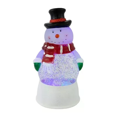 Northlight 7in Led Lighted Color Changing Snowman Glittering Snow Dome Christmas Snow Globe