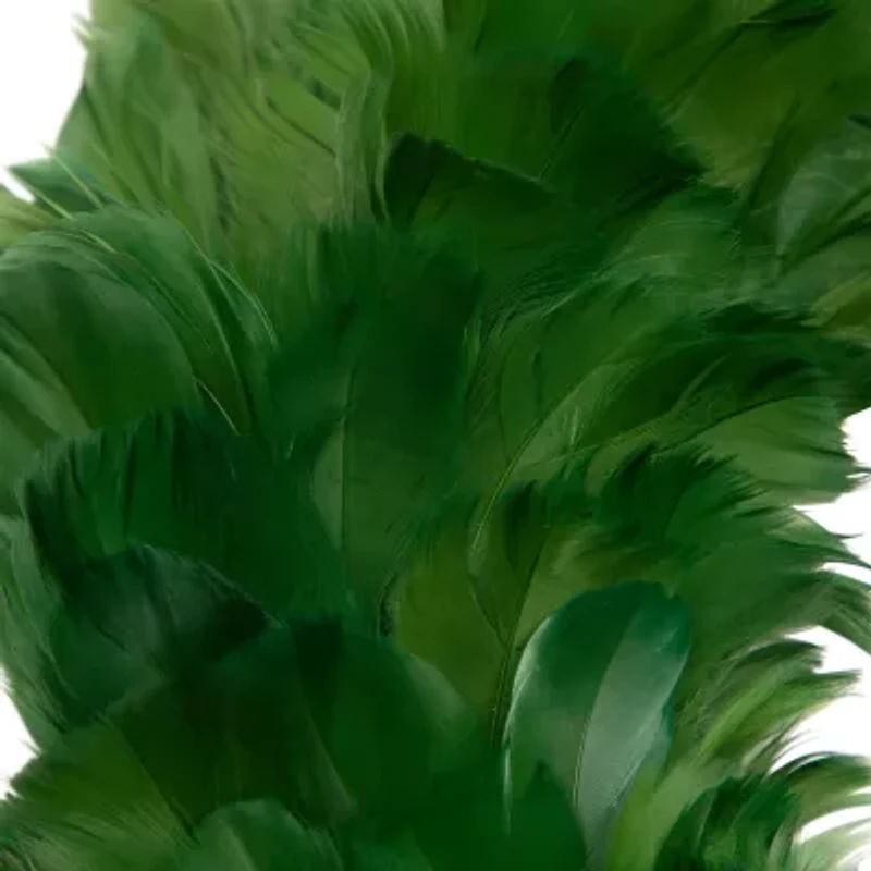 Northlight Wispy Feather - 14.5in - Unlit - Green Wreath