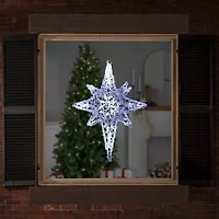 Northlight 24in Color Changing Blue And White Led Bethlehem Star Christmas Window Decor
