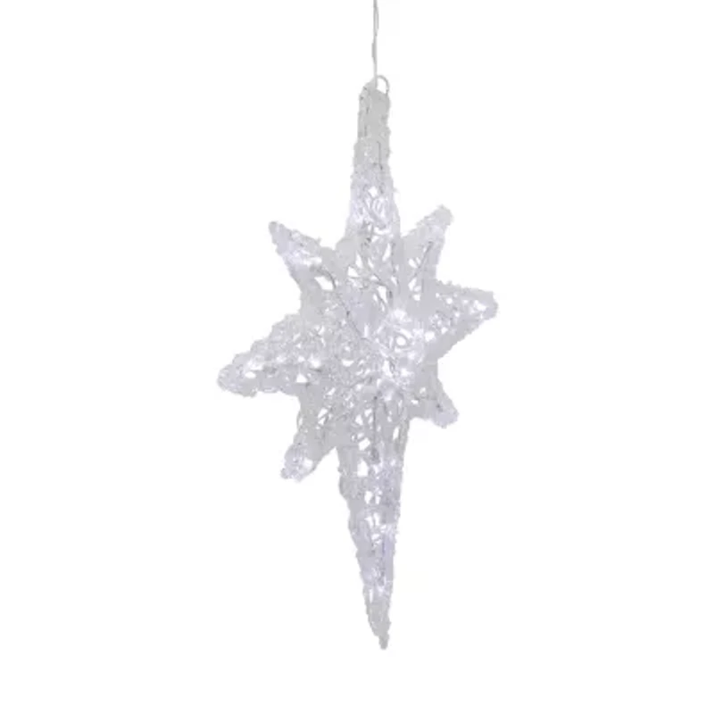 Northlight 24in Color Changing Blue And White Led Bethlehem Star Christmas Window Decor