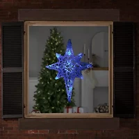 Northlight 24in Color Changing Blue And White Led Bethlehem Star Christmas Window Decor