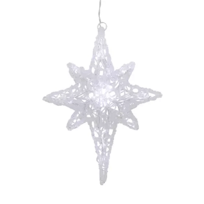 Northlight 24in Color Changing Blue And White Led Bethlehem Star Christmas Window Decor