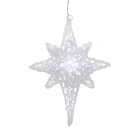 Northlight 24in Color Changing Blue And White Led Bethlehem Star Christmas Window Decor