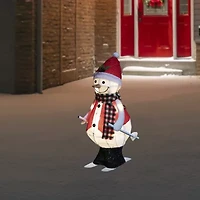 Northlight Led Lighted Animated Skiing Snowman - 24in Christmas Yard Art