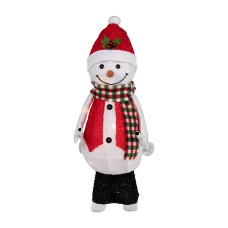 Northlight Led Lighted Animated Skiing Snowman - 24in Christmas Yard Art