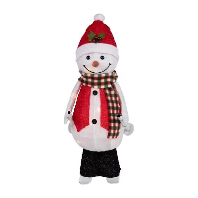 Northlight Led Lighted Animated Skiing Snowman - 24in Christmas Yard Art