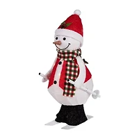 Northlight Led Lighted Animated Skiing Snowman - 24in Christmas Yard Art