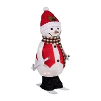 Northlight Led Lighted Animated Skiing Snowman - 24in Christmas Yard Art