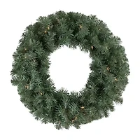 Northlight Pre-Lit Colorado Blue Spruce - 24in - Clear Lights Wreath