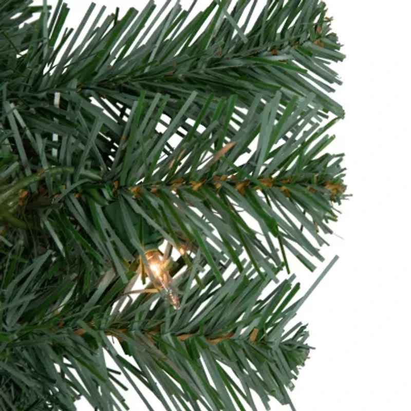 Northlight Pre-Lit Colorado Blue Spruce - 24in - Clear Lights Wreath