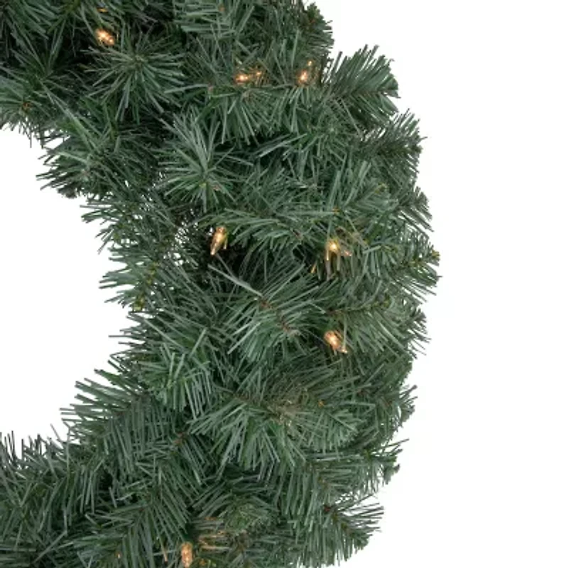 Northlight Pre-Lit Colorado Blue Spruce - 24in - Clear Lights Wreath