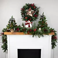 Northlight 9ft Mixed Green Beaver Pine Christmas Indoor Garland