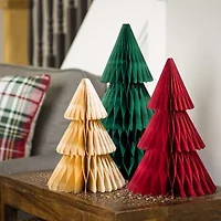 Northlight 15" Accordion Honeycomb Foldable Paper 1 Foot Christmas Tree