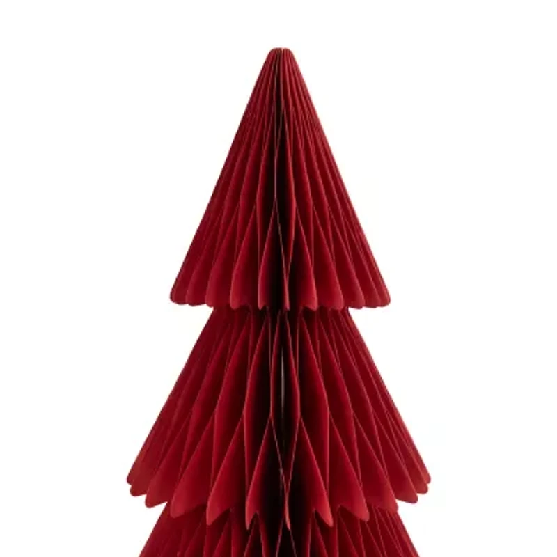 Northlight Accordion Honeycomb Foldable Paper - 15in - Set Of 3 1 Foot Christmas Tree