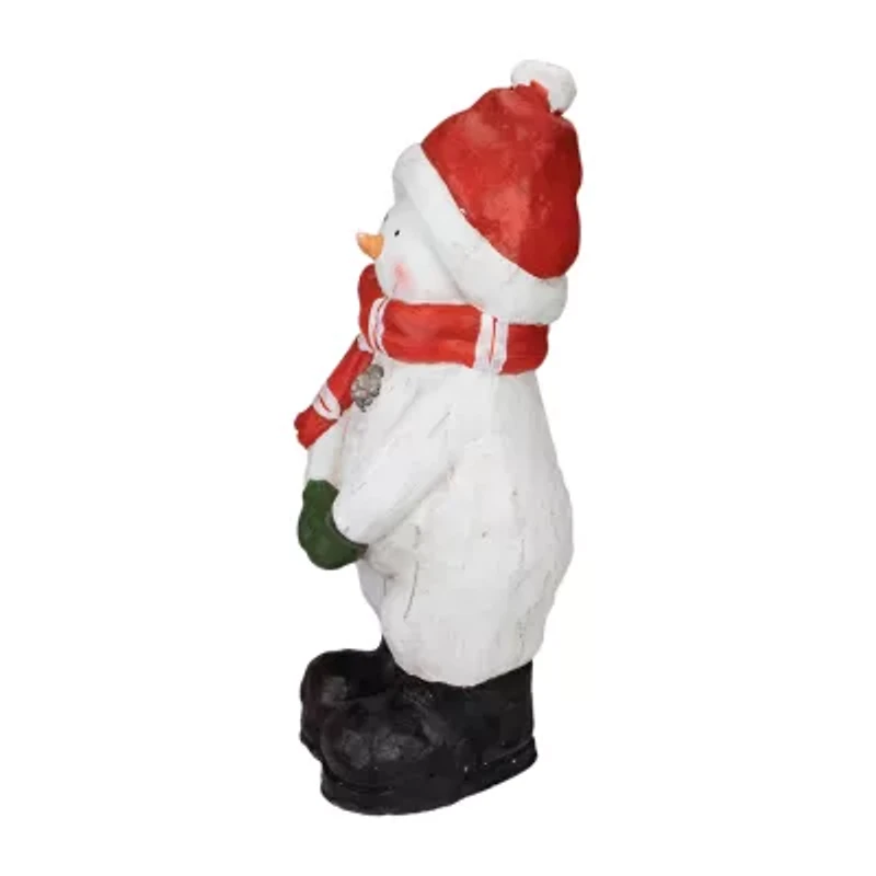 Northlight Standing Snowman - 17in - White And Red Christmas Tabletop Decor