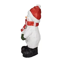 Northlight Standing Snowman - 17in - White And Red Christmas Tabletop Decor