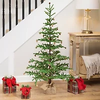 Northlight Pre-Lit With Pinecones And Burlap Base - 4ft - Clear Lights 4 Foot Pine Christmas Tree