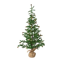 Northlight 4ft Pre Lit With Pinecones And Burlap Base 4 Foot Pre-Lit Pine Christmas Tree