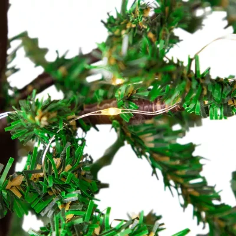 Northlight Pre-Lit With Pinecones And Burlap Base - 4ft - Clear Lights 4 Foot Pine Christmas Tree