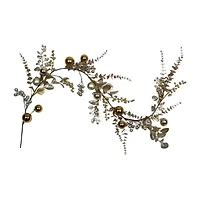 Northlight Glittered Mixed Leaves And Berries - 6ft X 9in - Unlit Christmas Indoor Garland