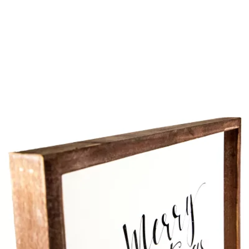 Northlight 19.5in Merry With Holiday Trees Wall Sign