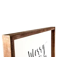 Northlight 19.5in Merry With Holiday Trees Wall Sign