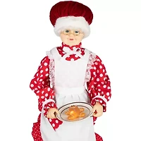 Northlight 24in Animated And Musical Mrs. Claus With Gingerbread Cookie Christmas Figurine