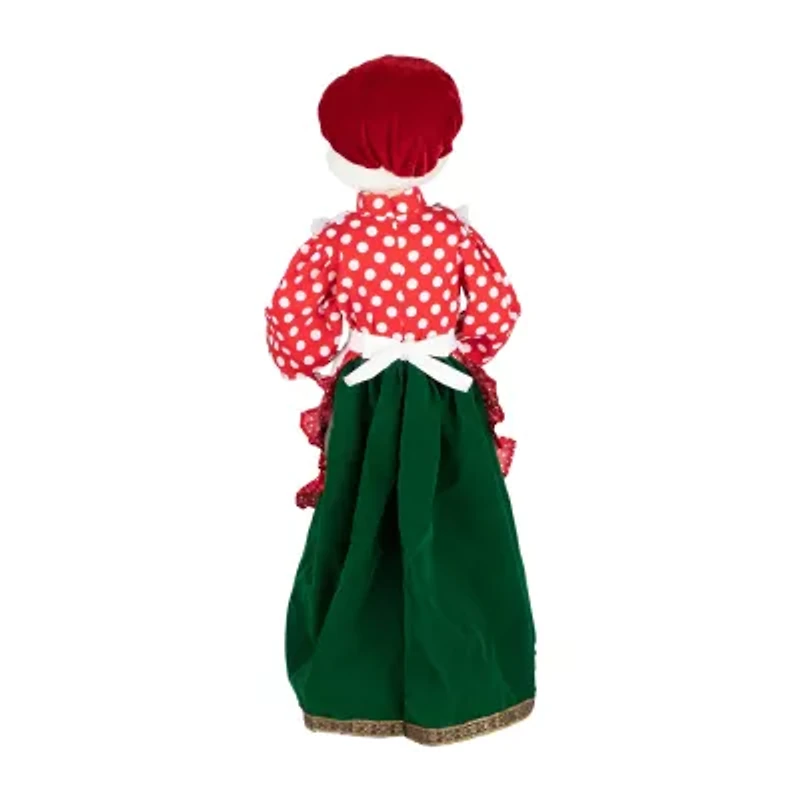 Northlight 24in Animated And Musical Mrs. Claus With Gingerbread Cookie Christmas Figurine