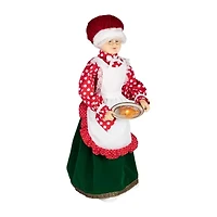 Northlight 24in Animated And Musical Mrs. Claus With Gingerbread Cookie Christmas Figurine