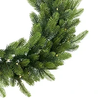 Northlight Real Touch™ B/O Pre-Lit Noble Fir Cedar - 24in - Warm White Led Wreath