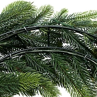 Northlight Real Touch™ B/O Pre-Lit Noble Fir Cedar - 24in - Warm White Led Wreath