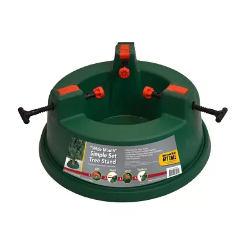 Northlight Green Wide Mouth Simple Set Live - Holds Trees Up To 6ft Tree Stand