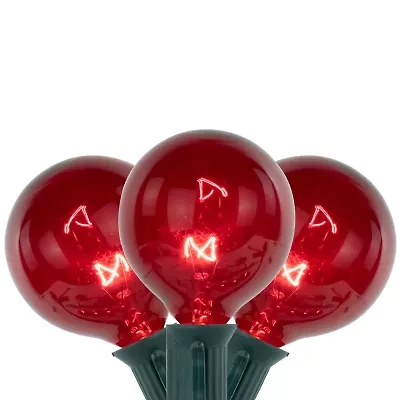 Northlight 10-Count Red G50 - 9ft Green Wire String Lights