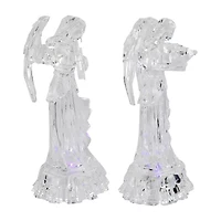 Northlight Led Lighted Color Changing Angel Acrylic S - 9in - Set Of 2 Christmas Tabletop Decor