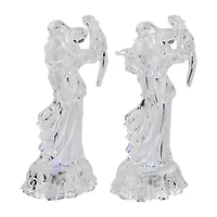 Northlight Led Lighted Color Changing Angel Acrylic S - 9in - Set Of 2 Christmas Tabletop Decor