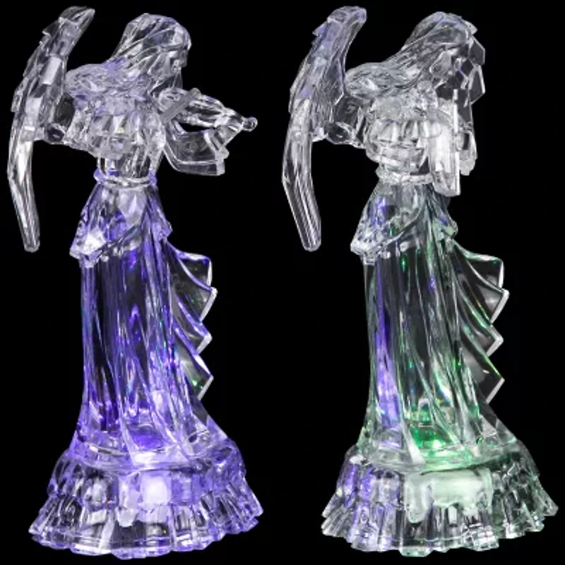 Northlight Led Lighted Color Changing Angel Acrylic S - 9in - Set Of 2 Christmas Tabletop Decor