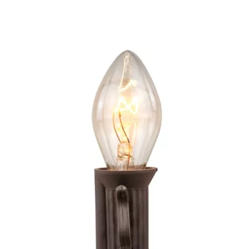 Northlight 25 Count Clear C7 24ft Brown Wire String Lights